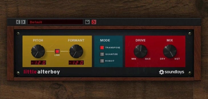 Little AlterBoy free vocal processor by SoundToys.
